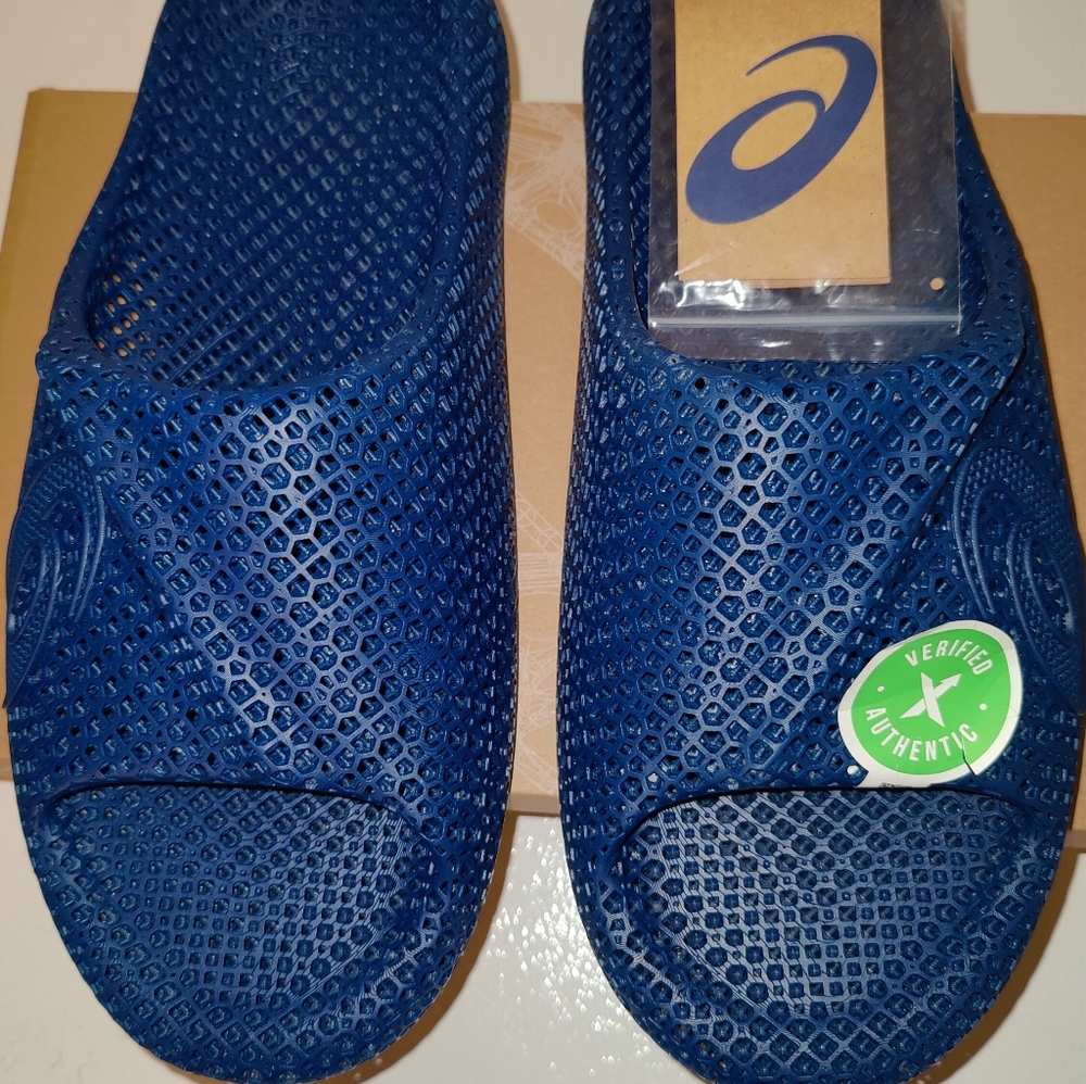 3D Printed! ASICS ACTIBREEZE 3D SLIDES. Mako Blue.  Size XL
